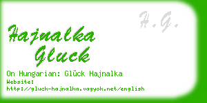 hajnalka gluck business card