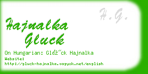 hajnalka gluck business card